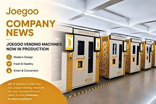 Joegoo acelera a produção e o envio global de máquinas automáticas de venda a...